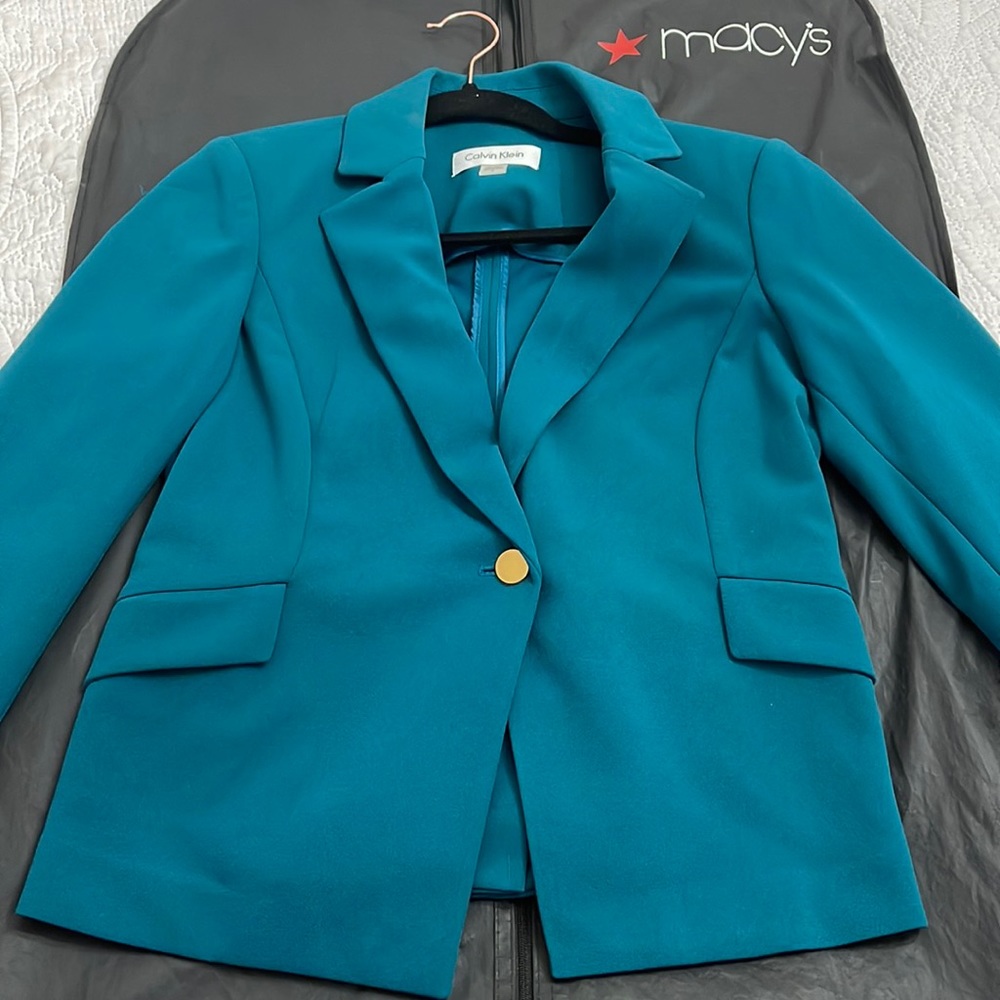 Teal CK blazer, worn 1x!